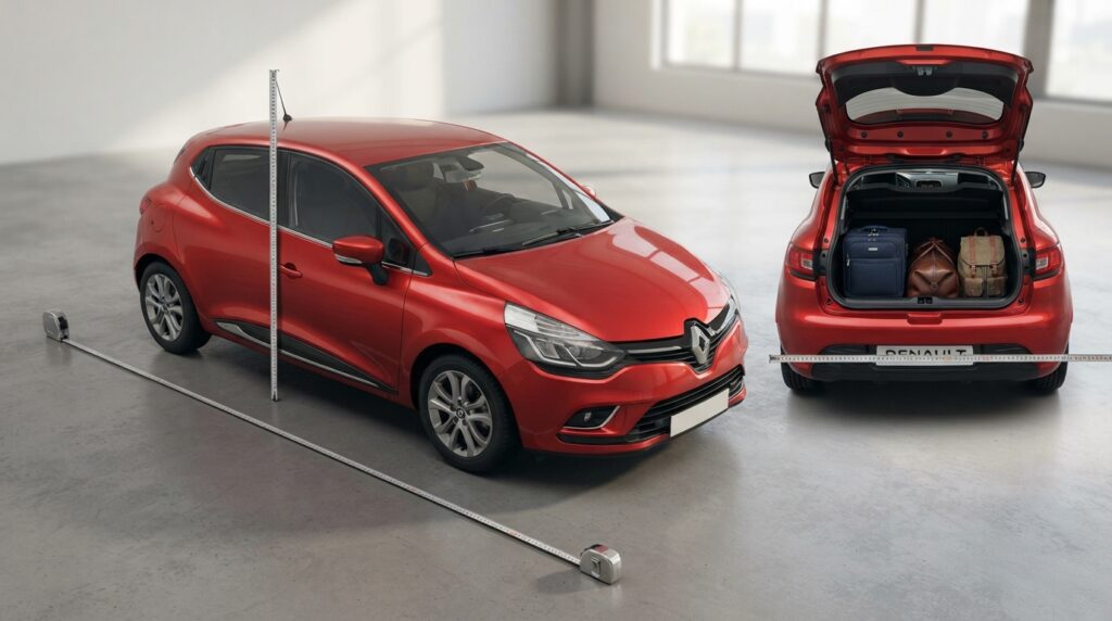 découvrez les dimensions de la renault clio 4 : longueur, largeur, hauteur et volume du coffre, avec les informations essentielles pour évaluer son espace.